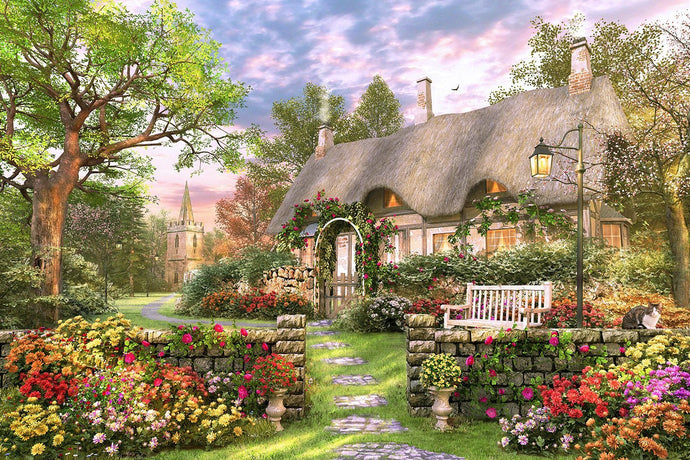church lane cottage full drill diamond painting by create love share